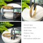 Gradient Champagne Gray Agate Bangle 56MM Icy Translucent Celestial Eye