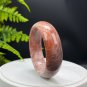 Gradient Purple Red Fossilized Coral Bangle 59MM Porcelain Luster Bryozoan Phoenix Tail
