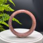 Gradient Purple Red Fossilized Coral Bangle 59MM Porcelain Luster Bryozoan Phoenix Tail