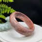 Gradient Purple Red Fossilized Coral Bangle 59MM Porcelain Luster Bryozoan Phoenix Tail