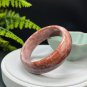 Gradient Purple Red Fossilized Coral Bangle 59MM Porcelain Luster Bryozoan Phoenix Tail