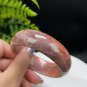 Gradient Purple Red Fossilized Coral Bangle 59MM Porcelain Luster Bryozoan Phoenix Tail