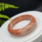 Gradient Orange White Fossilized Coral Bangle 58MM Porcelain Luster Phoenix Tail