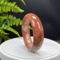 Gradient Orange White Fossilized Coral Bangle 58MM Porcelain Luster Phoenix Tail