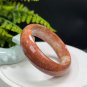 Gradient Orange White Fossilized Coral Bangle 58MM Porcelain Luster Phoenix Tail
