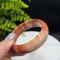 Gradient Orange White Fossilized Coral Bangle 58MM Porcelain Luster Phoenix Tail