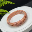 Orange Fossilized Coral Bangle 60MM Porcelain Luster Lemon Blossom Phoenix Tail