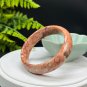 Orange Fossilized Coral Bangle 60MM Porcelain Luster Lemon Blossom Phoenix Tail