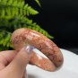 Orange Fossilized Coral Bangle 60MM Porcelain Luster Lemon Blossom Phoenix Tail