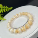 Genuine Yellow Calcite Beaded Bracelet 10.5mm Icy Crystallization Multi-layer
