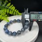Lepidolite Kyanite Beaded Bracelet 13.5mm Flash Icy Crystallization Blue