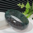 Madagascar Green Ocean Jasper Bangle 51MM Icy Porcelain Luster Celestial Eye