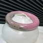 Pink Rhodonite Bangle 50MM Landscape Painting Chunky Round