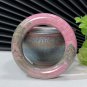 Pink Rhodonite Bangle 50MM Landscape Painting Chunky Round