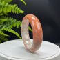Fossilized Coral Bangle 56MM Gradient Pink White Porcelain Luster Lemon Blossom Phoenix Tail