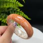 Fossilized Coral Bangle 56MM Gradient Pink White Porcelain Luster Lemon Blossom Phoenix Tail