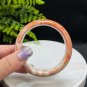 Fossilized Coral Bangle 56MM Gradient Pink White Porcelain Luster Lemon Blossom Phoenix Tail