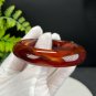 Deep Red Landscape Agate Bangle 56+MM High Icy Translucent Black Red Flowers Flaming Mountain