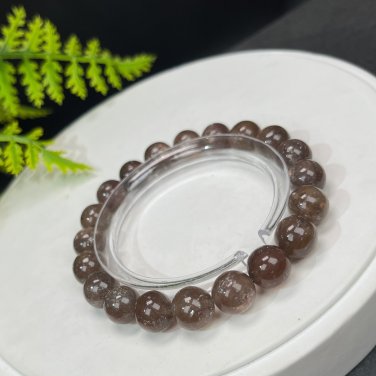 Lepidolite Kyanite Beaded Bracelet 10mm Flash Icy Crystallization Blue
