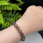 Lepidolite Kyanite Beaded Bracelet 9.5mm Flash Icy Crystallization Blue