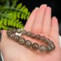 Lepidolite Kyanite Beaded Bracelet 9.5mm Flash Icy Crystallization Blue