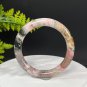 Rhodonite Bangle 58MM Translucent Crystallization Landscape Painting Peach Forest Thin Round