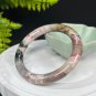 Rhodonite Bangle 58MM Translucent Crystallization Landscape Painting Peach Forest Thin Round