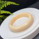 Yellow Calcite Bangle 56MM Porcelain Luster Crystallization Floating Celestial Eye