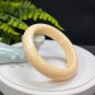 Yellow Calcite Bangle 56MM Porcelain Luster Crystallization Floating Celestial Eye