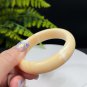 Yellow Calcite Bangle 56MM Porcelain Luster Crystallization Floating Celestial Eye