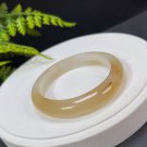 Agate Bangle 56MM Icy Translucent Gradient Light Honey Sugar