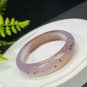 Purple Agate Bangle 59+MM High Icy Translucent Floating Cinnabar Dotted Poetic Forest Scenery