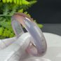 Purple Agate Bangle 59+MM High Icy Translucent Floating Cinnabar Dotted Poetic Forest Scenery