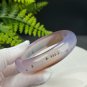 Purple Agate Bangle 59+MM High Icy Translucent Floating Cinnabar Dotted Poetic Forest Scenery