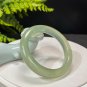 Serpentine Jade Bangle 50MM Icy Lake Green Floating Snowflake