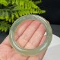 Serpentine Jade Bangle 50MM Icy Lake Green Floating Snowflake