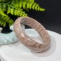 Feldspar Bangle 61+MM Porcelain Luster Crystallization Flesh Pink