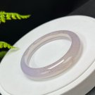 Light Ice Purple Agate Bangle 57MM Icy Translucent Floating Cinnabar Dotted