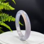 Light Ice Purple Agate Bangle 57MM Icy Translucent Floating Cinnabar Dotted