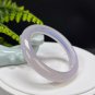 Light Ice Purple Agate Bangle 57MM Icy Translucent Floating Cinnabar Dotted
