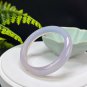 Light Ice Purple Agate Bangle 57MM Icy Translucent Floating Cinnabar Dotted