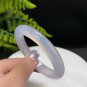 Light Ice Purple Agate Bangle 57MM Icy Translucent Floating Cinnabar Dotted