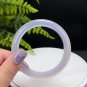 Light Ice Purple Agate Bangle 57MM Icy Translucent Floating Cinnabar Dotted