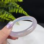 Light Ice Purple Agate Bangle 57MM Icy Translucent Floating Cinnabar Dotted
