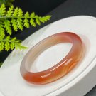 Gradient Orange Red Agate Bangle 58MM Icy Translucent Clean Celestial Eye