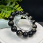Golden Obsidian Beaded Bracelet 16mm Large Beads Cat's Eye Golden Sheen