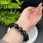 Golden Obsidian Beaded Bracelet 16mm Large Beads Cat's Eye Golden Sheen