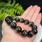 Golden Obsidian Beaded Bracelet 16mm Large Beads Cat's Eye Golden Sheen