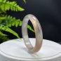 Ice Purple Gray Agate Bangle 56MM Icy Translucent Floating Cinnabar Dotted