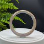 Ice Purple Gray Agate Bangle 56MM Icy Translucent Floating Cinnabar Dotted